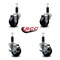 Service Caster 3'' Soft Rubber Wheel Swivel 1-1/8'' Expanding Stem Caster Set 2 Brakes, 4PK SCC-EX20S314-SRS-2-TLB-2-118 - alternate 5